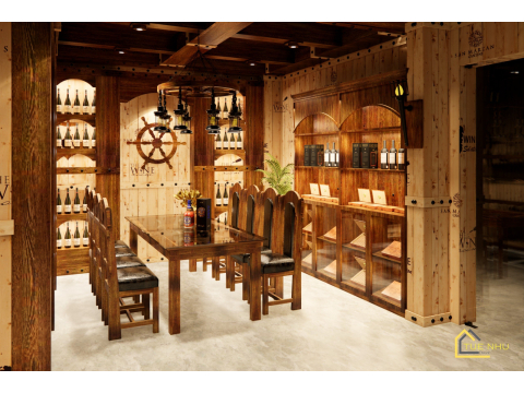 Thi công showrooms rượu vang Anh Tuân -Hà Nội