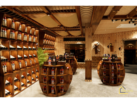 Thi công showrooms rượu vang Anh Tuân -Hà Nội
