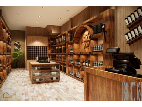 Thi công showrooms rượu vang Anh Tuân -Hà Nội