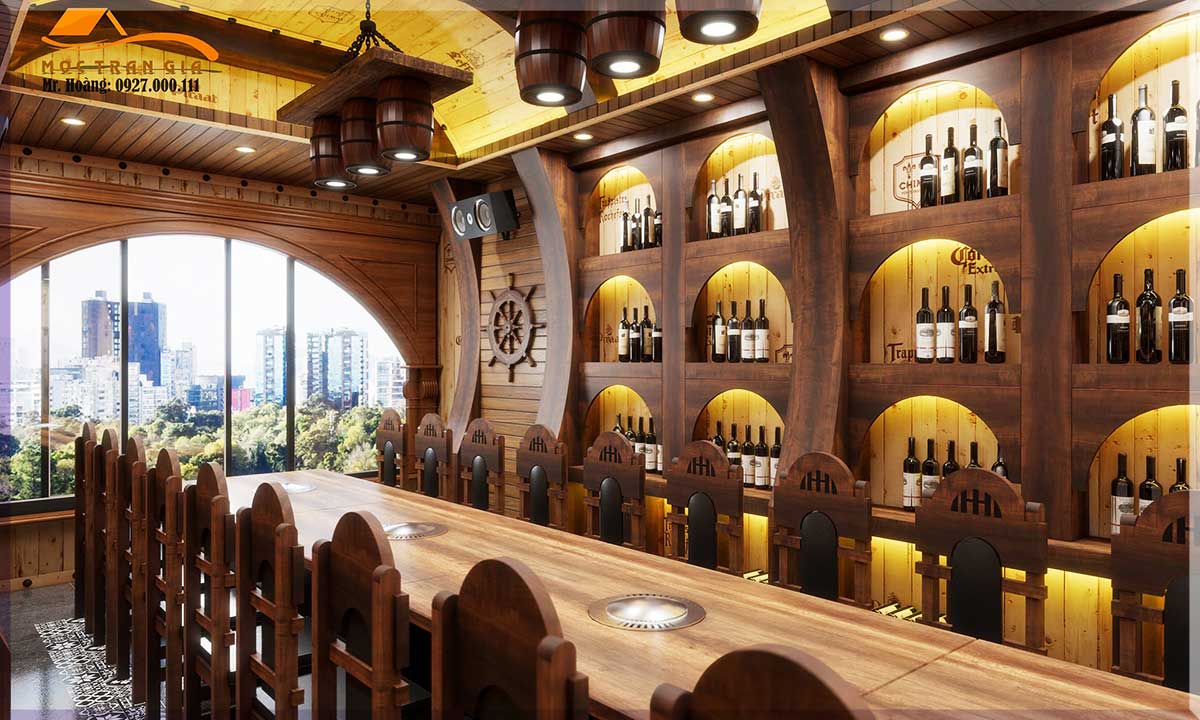thiết kế hầm rượu nhà hàng Kicochi view 7